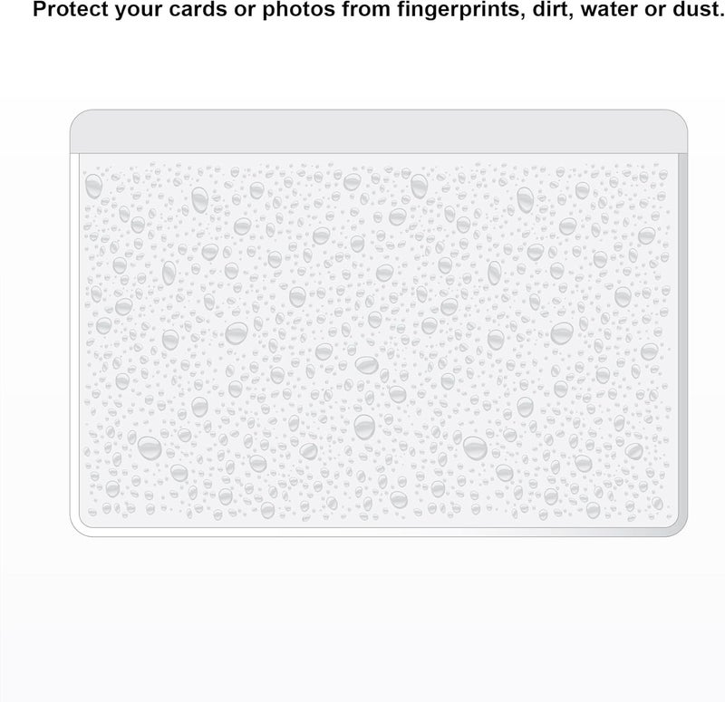 IMAGAME Clear Adhesive 4" x 6" Index Card Pockets with Top Open for Loading, 50 Pack, Plastic Labels Holders for Storage Bins and Library Card, Organizing and Protecting Your Index Cards or Photos - Image 5